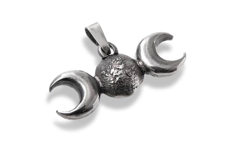 Triple Goddess Moon Pendant