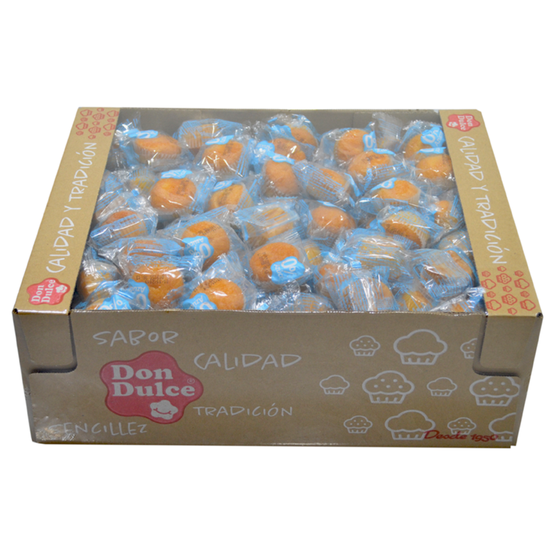 Mini Magdalenas 0% Azúcar Envueltas Individualmente - Caja 2,5 kg