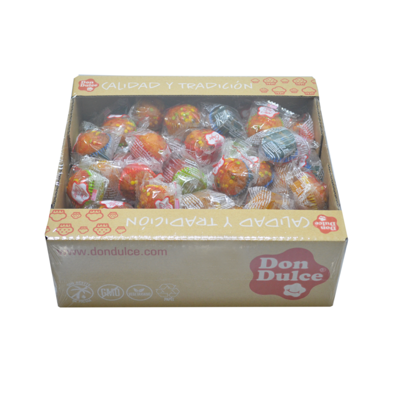 Mini Magdalenas Mini Chips Envueltas Individualmente - Caja 1,2kg