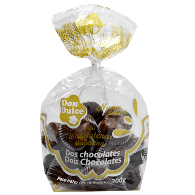 Mini Magdalenas Dos Chocolates 300g - Caja 8 bolsas