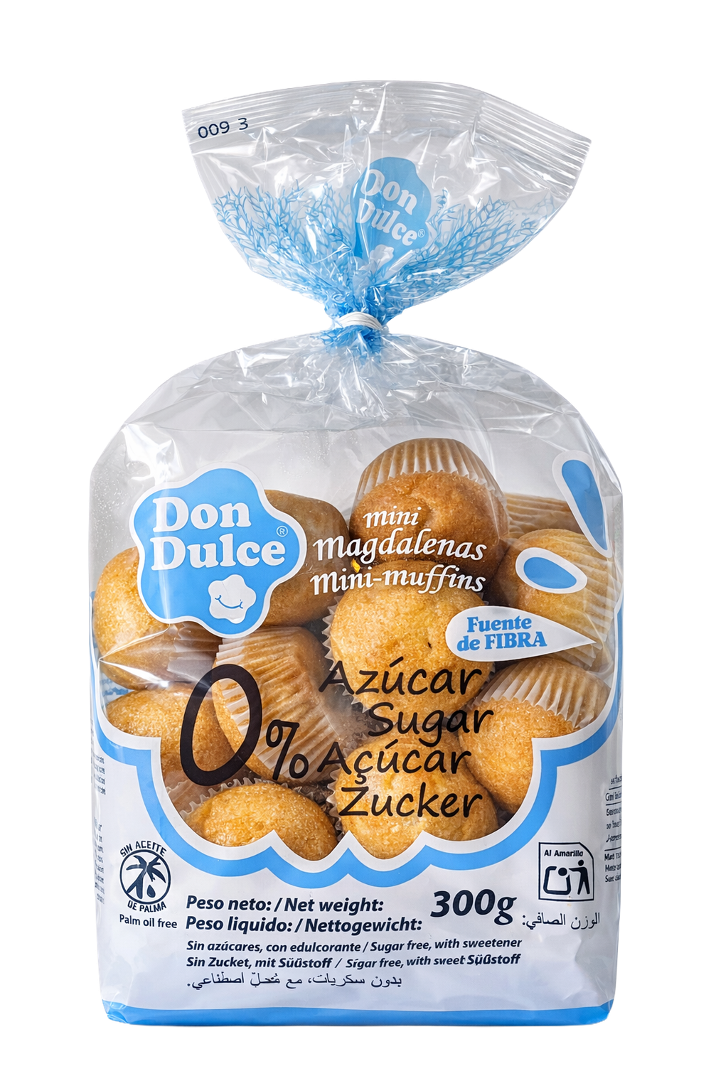 Mini Magdalenas 0% Azúcar 300g - Caja 8 bolsas