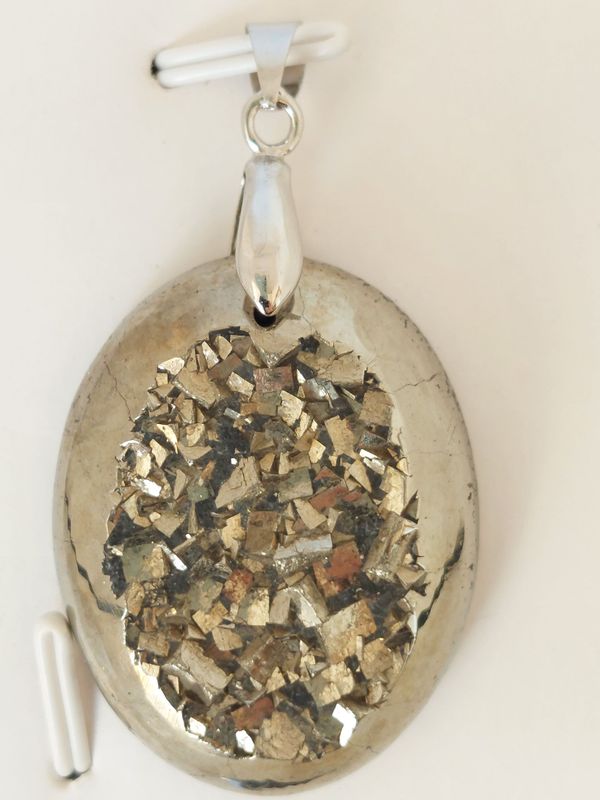 PYRITE pendentif ovale