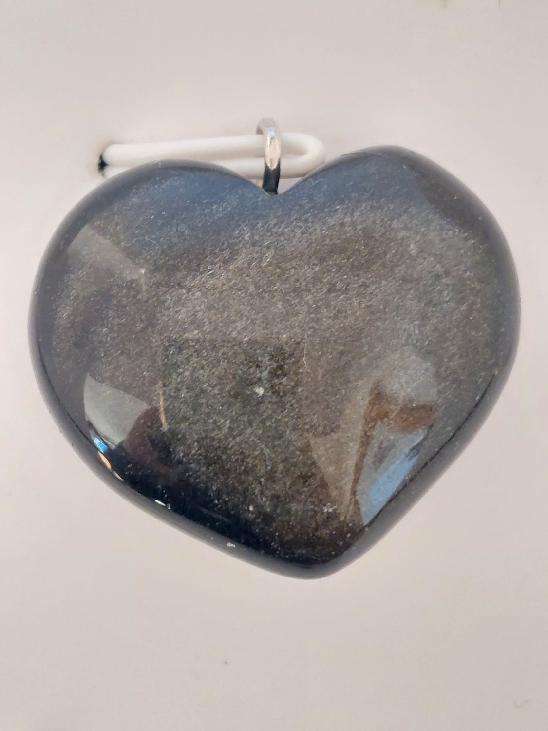 OBSIDIENNE DOREE pendentif cœur