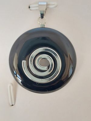 TOURMALINE NOIRE pendentif donut