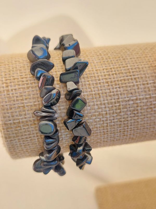 HEMATITE bracelet baroque