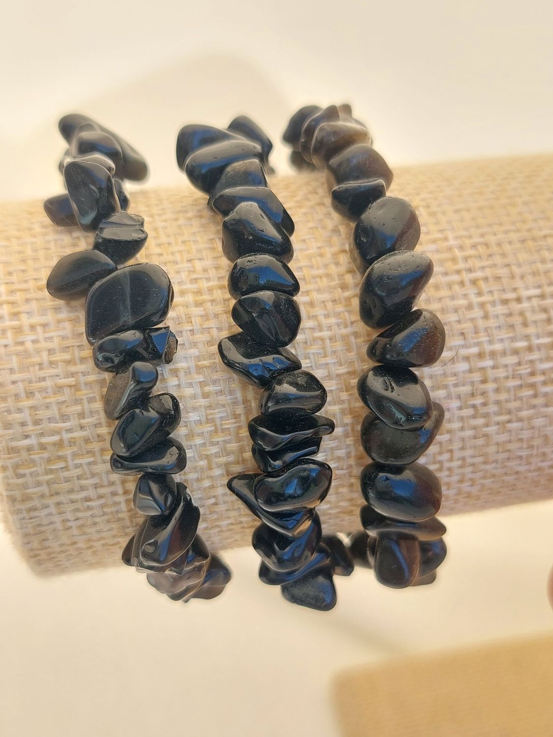 TOURMALINE NOIRE bracelet baroque