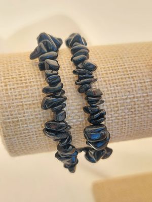 OBSIDIENNE OEIL CELESTE bracelet baroque