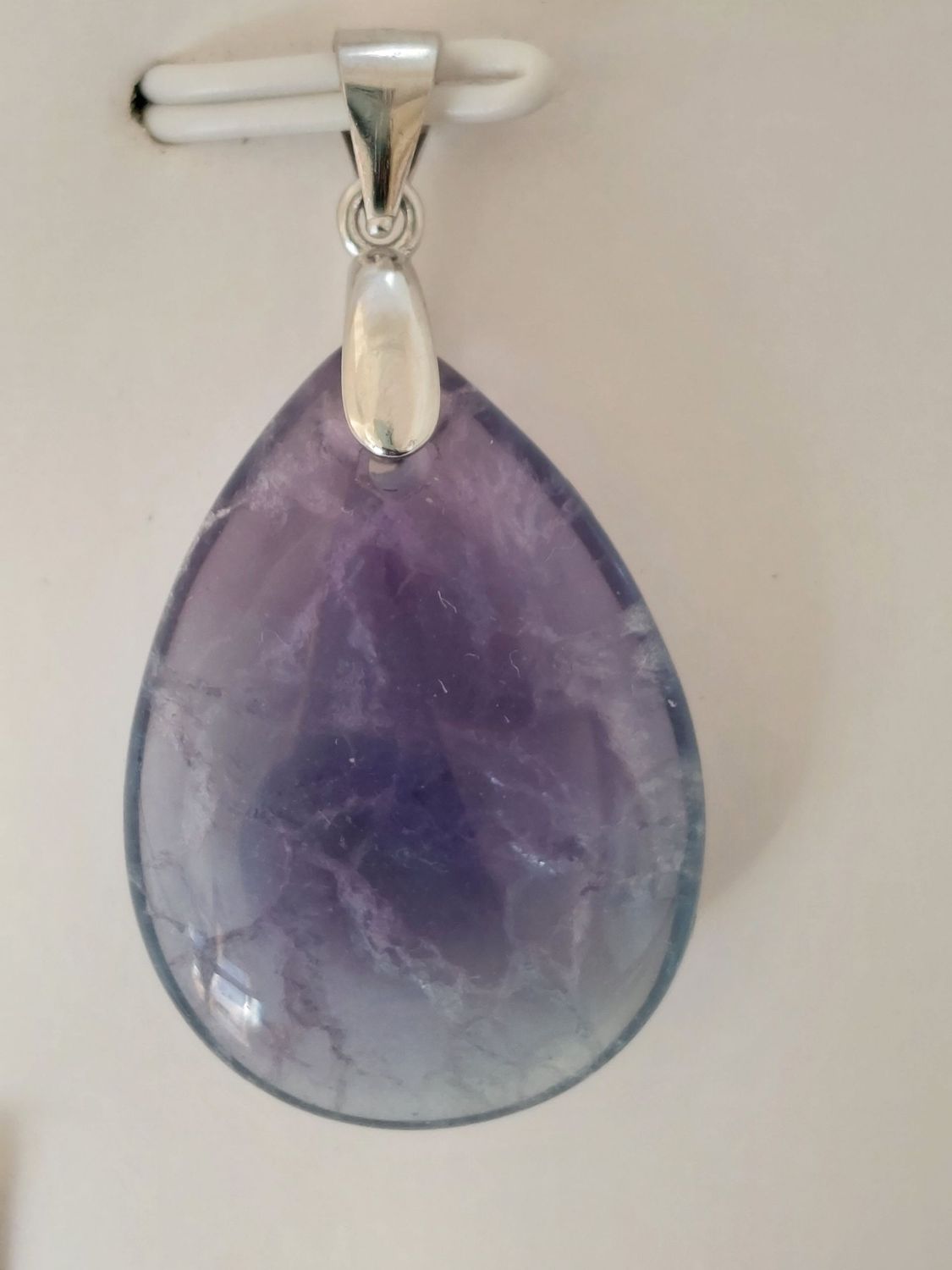 FLUORITE MULTICOLORE pendentif goutte
