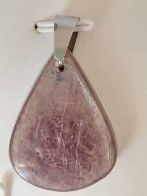 LEPIDOLITE pendentif goutte