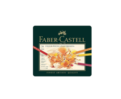 FABER CASTELL X 24 POLYCHROMOS COLOUR PENCILS CRAYON COULEUR ART ARTISTE DESSIN PRO COMASOUND KARTEL 4005401100249