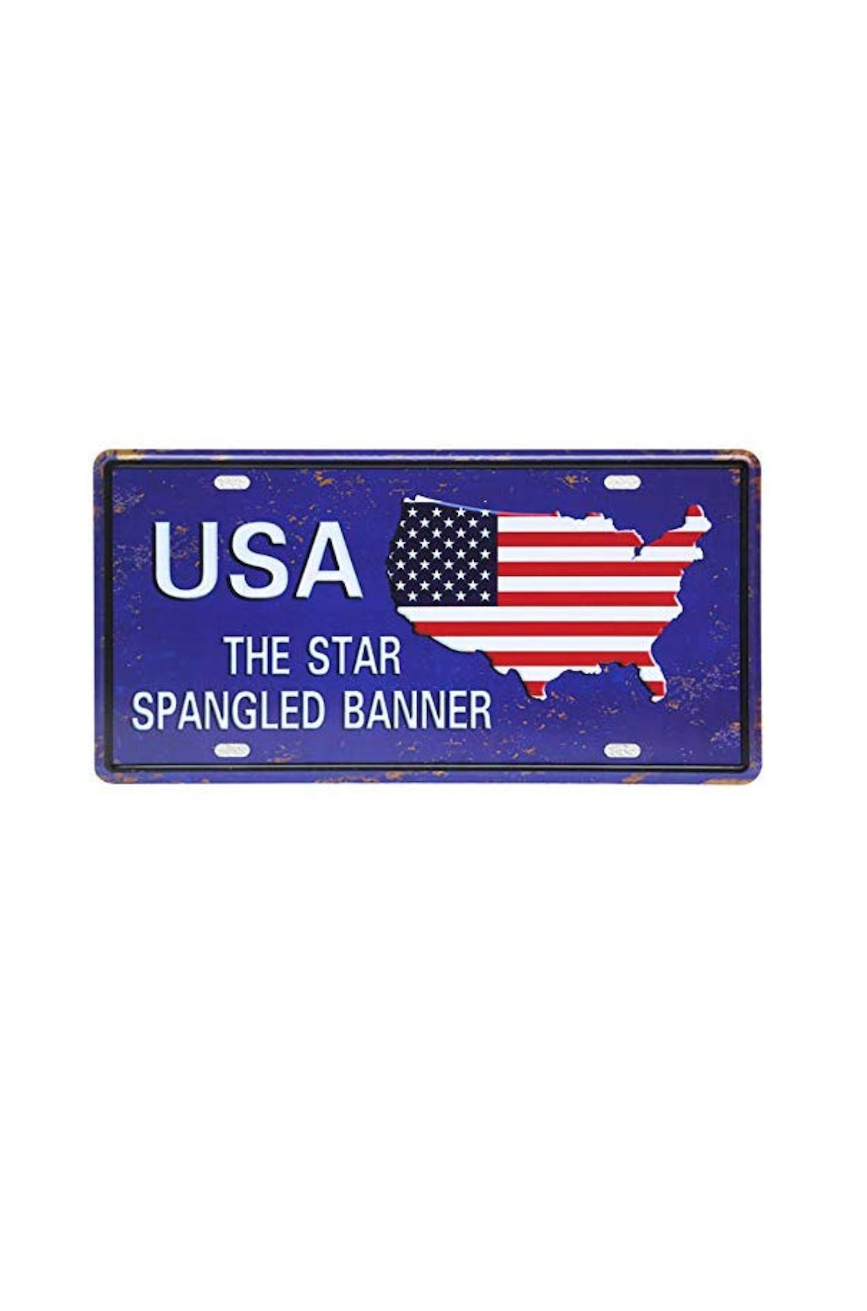 PLAQUE PUBLICITAIRE 30 X 15 CM METAL USA U.S.A DECORATION DECOR MAISON SHOP BOUTIQUE BAR COLLECTION COMASOUND KARTEL CSK ONLINE