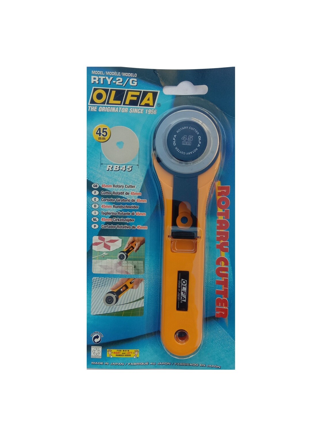 OLFA RTY-2/G ROTARY CUTTER BLADE LAME POUR OU MASSICOT ROTATIF 0091511300185 45mm STRAIGHT COUPE DECOUPE COUTURE LOISIR CREATIF ART PRO COMASOUND KARTEL CSK ONLINE