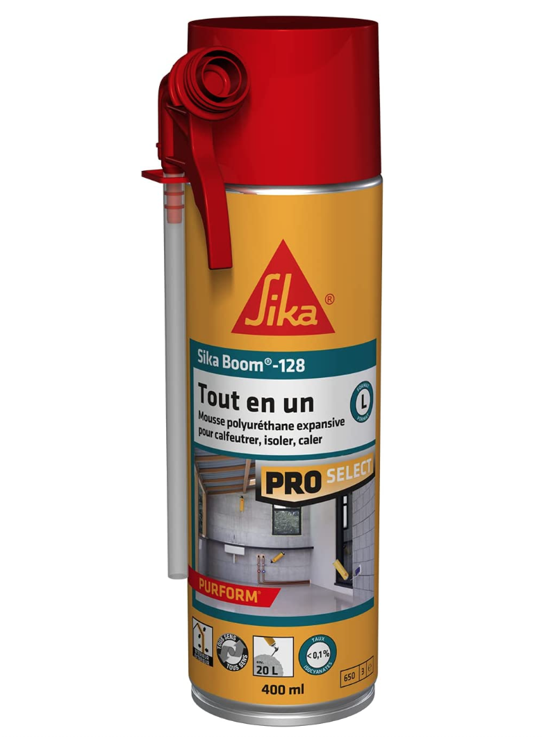 SIKA BOOM-128 MOUSSE EXPANSIVE PRO SELECT 7612895746951 ISOLE REBOUCHE MAISON BRICOLAGE COMASOUND KARTEL CSK ONLINE