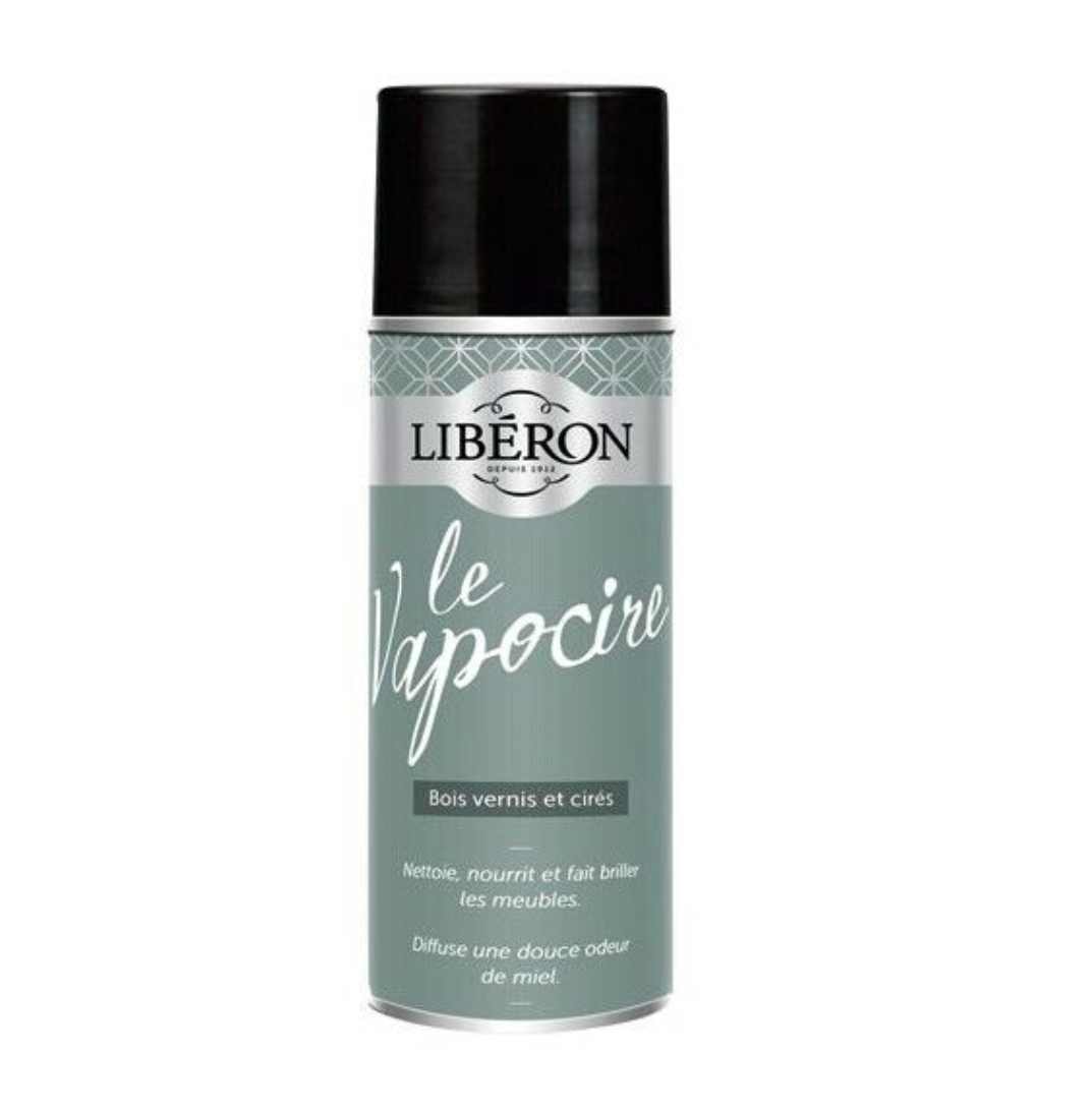 LIBERON LE VAPOCIRE BOIS VERNIS & CIRES 3282391040392 SPRAY 400ML AEROSOL BOMBE SOINS MEUBLE RENOVER COMASOUND KARTEL CSK ONLINE