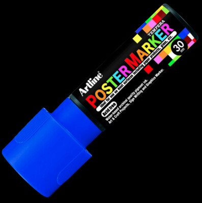 ARTLINE POSTER MARKER 30 MM 4974052852268 BLUE MARQUEUR ART ARTIST DIY GRAFFITI TAG SKETCH BODYPAINTING COMASOUND KARTEL CSK ONLINE