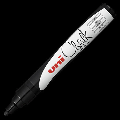 UNI CHALK PWE-5M MARKER 2.5MM BLACK 4902778170212 ART ARTIST DRAW SKETCH WRITING WRITER TAG CANVAS SHOP DIY STORE SCHOOL GRAFFITI COMASOUND KARTEL CSK ONLINE