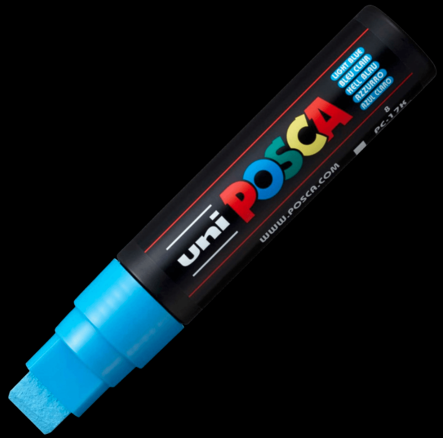 UNI POSCA PC-17K LIGHT BLUE 4902778364192 MARKER WRITER WRITING DRAW 15MM ART ARTIST CANVAS DIY GRAFFITI TAG BODYPAINTING RENOVATION DECO CUSTOM COMASOUND KARTEL CSK  ONLINE