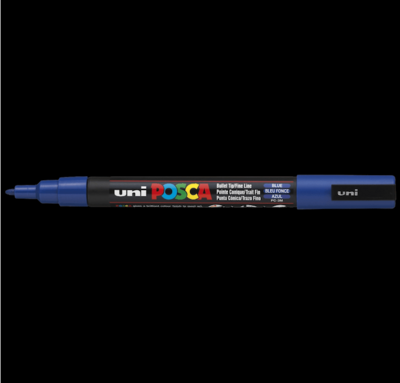 UNI POSCA PC-3M BLUE 4902778915783 MARKER WRITER WRITING DRAW 1,3MM ART ARTIST CANVAS DIY GRAFFITI TAG BODYPAINTING RENOVATION DECO CUSTOM COMASOUND KARTEL CSK  ONLINE