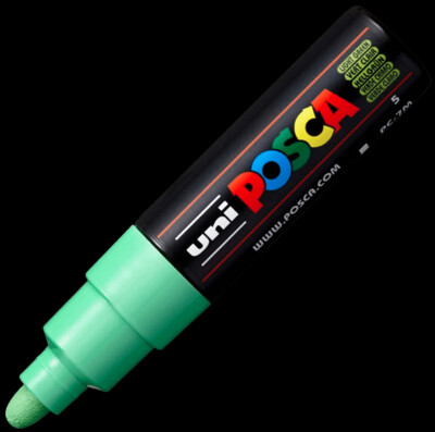 UNI POSCA PC-7M LIGHT GREEN 4902778228296 MARKER WRITER WRITING DRAW 5MM ART ARTIST CANVAS DIY GRAFFITI TAG BODYPAINTING RENOVATION DECO CUSTOM COMASOUND KARTEL CSK  ONLINE