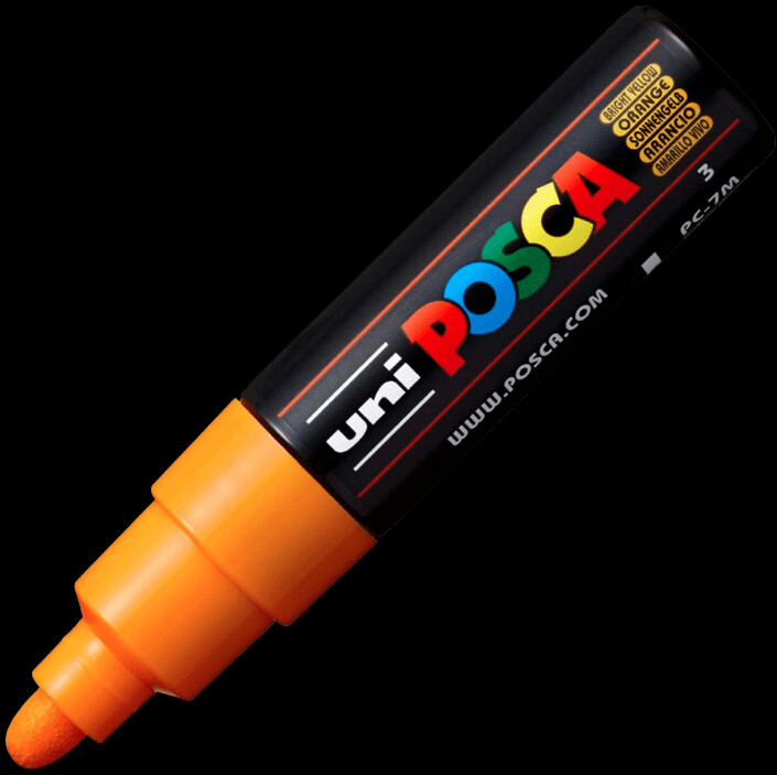 UNI POSCA PC-7M ORANGE 4902778228272 MARKER WRITER WRITING DRAW 5MM ART ARTIST CANVAS DIY GRAFFITI TAG BODYPAINTING RENOVATION DECO CUSTOM COMASOUND KARTEL CSK  ONLINE