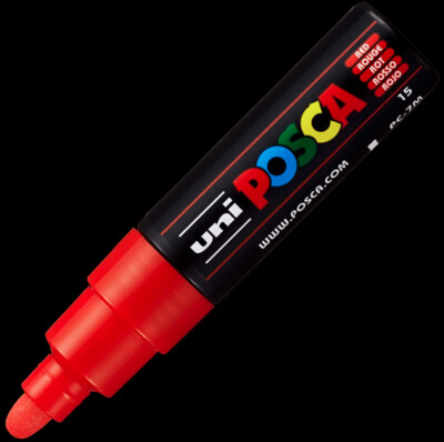 UNI POSCA PC-7M RED 4902778228357 MARKER WRITER WRITING DRAW 5MM ART ARTIST CANVAS DIY GRAFFITI TAG BODYPAINTING RENOVATION DECO CUSTOM COMASOUND KARTEL CSK  ONLINE