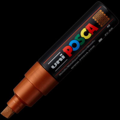 UNI POSCA PC-8K BRONZE 4902778113622 MARKER WRITER WRITING DRAW 5MM ART ARTIST CANVAS DIY GRAFFITI TAG BODYPAINTING RENOVATION DECO CUSTOM COMASOUND KARTEL CSK  ONLINE