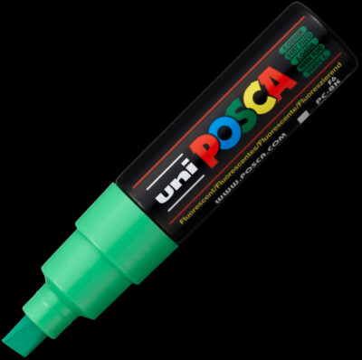 UNI POSCA PC-8K FLUO GREEN 4902778916926 MARKER WRITER WRITING DRAW 5MM ART ARTIST CANVAS DIY GRAFFITI TAG BODYPAINTING RENOVATION DECO CUSTOM COMASOUND KARTEL CSK  ONLINE