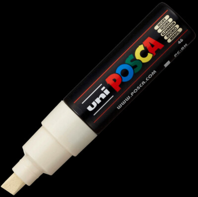 UNI POSCA PC-8K IVORY 4902778107508 MARKER WRITER WRITING DRAW 5MM ART ARTIST CANVAS DIY GRAFFITI TAG BODYPAINTING RENOVATION DECO CUSTOM COMASOUND KARTEL CSK  ONLINE
