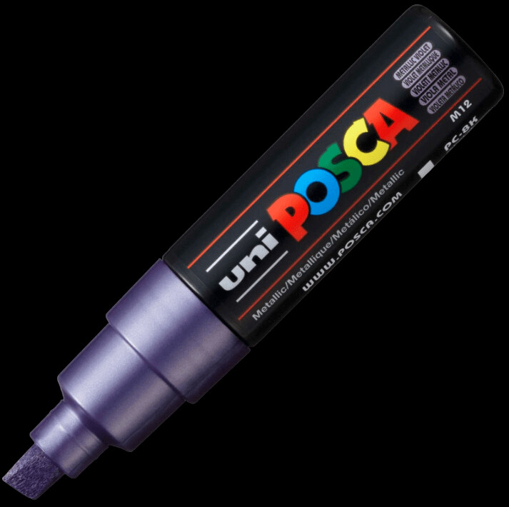UNI POSCA PC-8K METALLIC VIOLET 4902778113677 MARKER WRITER WRITING DRAW 5MM ART ARTIST CANVAS DIY GRAFFITI TAG BODYPAINTING RENOVATION DECO CUSTOM COMASOUND KARTEL CSK  ONLINE