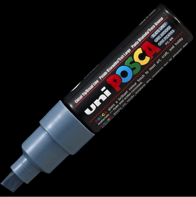UNI POSCA PC-8K SLATE GREY 4902778107546 MARKER WRITER WRITING DRAW 5MM ART ARTIST CANVAS DIY GRAFFITI TAG BODYPAINTING RENOVATION DECO CUSTOM COMASOUND KARTEL CSK  ONLINE
