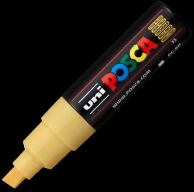 UNI POSCA PC-8K STRAW YELLOW 4902778107522 MARKER WRITER WRITING DRAW 5MM ART ARTIST CANVAS DIY GRAFFITI TAG BODYPAINTING RENOVATION DECO CUSTOM COMASOUND KARTEL CSK  ONLINE