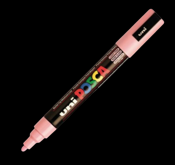 UNI POSCA PC-5M LIGHT PINK MARKER ART GRAFFITI 4902778036891 SKETCH DRAW ARTISTE TAG SHOP PRO COMASOUND KARTEL CSK ONLINE SHOP DECORATION