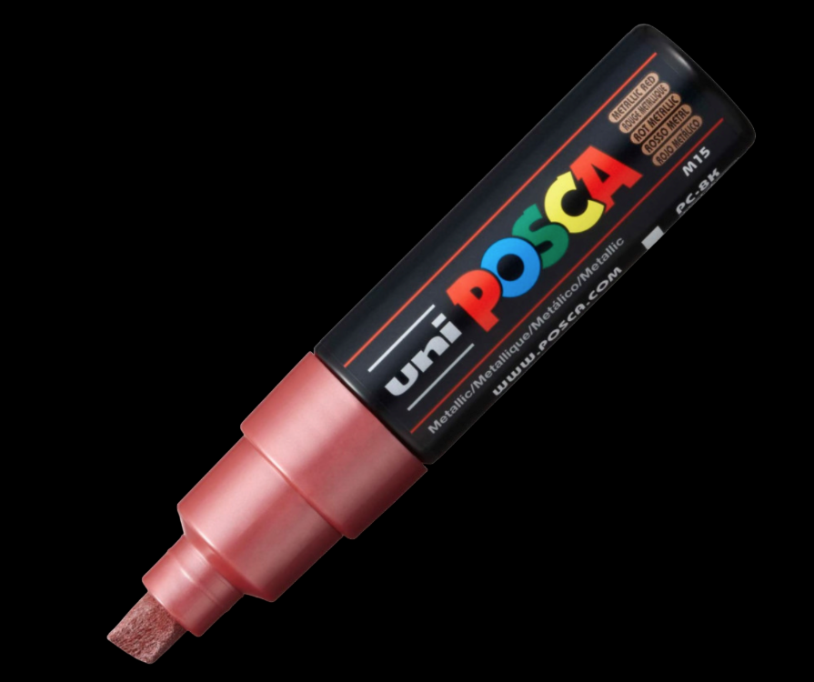 POSCA PC-8K METALLIC RED MARKER ART GRAFFITI SKETCH DRAW ARTISTE TAG SHOP PRO COMASOUND KARTEL CSK ONLINE 4902778113646