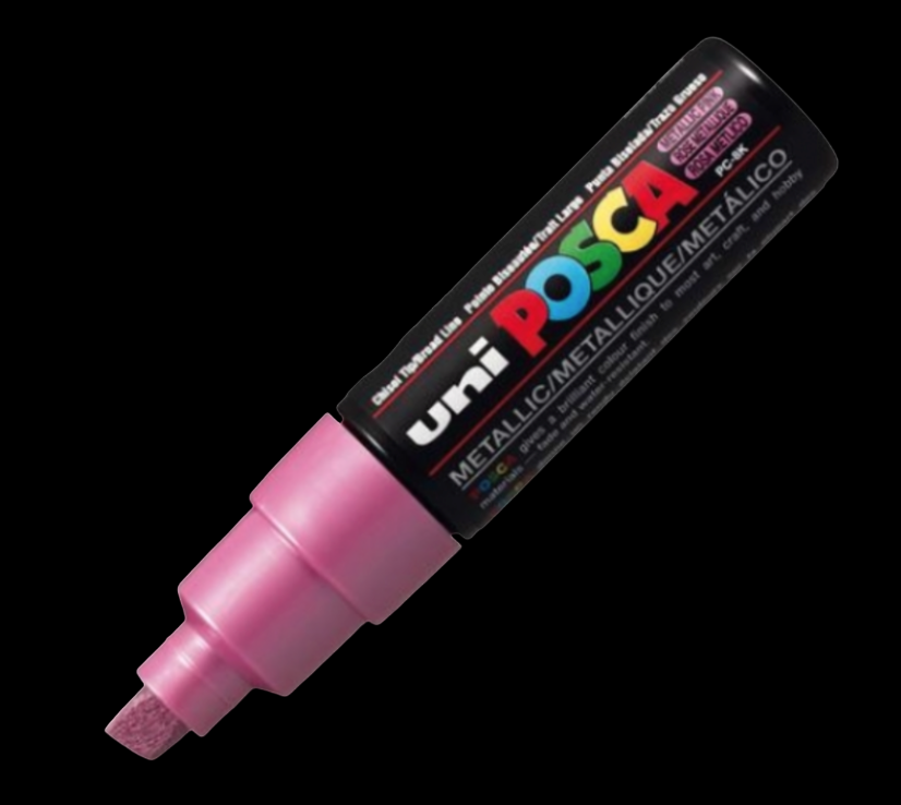 POSCA PC-8K METALLIC PINK MARKER ART GRAFFITI SKETCH DRAW ARTISTE TAG SHOP PRO COMASOUND KARTEL CSK ONLINE 4902778113660
