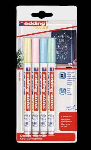 EDDING 4085 PACK SET LIQUID CHALK MARKER 4057305037213 PASTEL ART SHOP STORE GRAFFITI CANVAS SCHOOL PRO SHOWCASE SLATE COMASOUND KARTEL CSK ONLINE