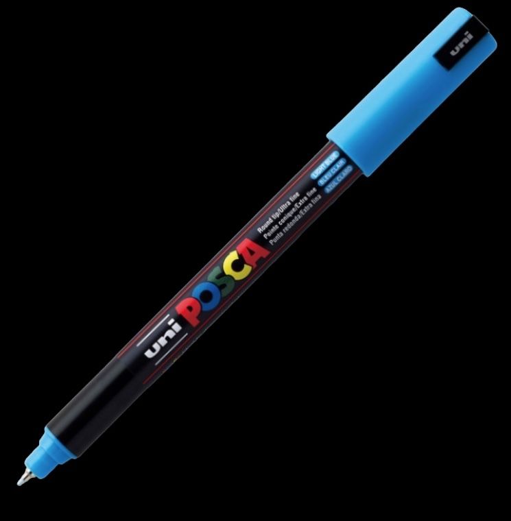 POSCA PC-1MR MARKER LIGHT BLUE 4902778089828 STREET ART GRAFFITI SKETCH DRAW ARTIST TAG SHOP PRO STORE WRITER COMASOUND KARTEL CSK ONLINE LIGHT BLUE