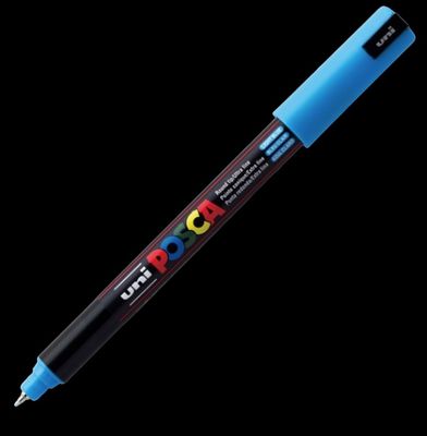 POSCA PC-1MR MARKER LIGHT BLUE 4902778089828 STREET ART GRAFFITI SKETCH DRAW ARTIST TAG SHOP PRO STORE WRITER COMASOUND KARTEL CSK ONLINE LIGHT BLUE