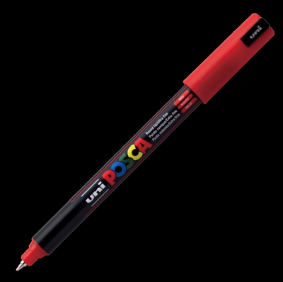 POSCA PC-1MR MARKER STREET ART 4902778089859 RED GRAFFITI SKETCH DRAW ARTIST TAG SHOP STORE CUSTOM PRO 4902778089859 COMASOUND KARTEL CSK ONLINE
