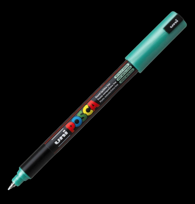 POSCA PC-1MR MARKER STREET ART 4902778089880 METALLIC GREEN CUSTOM GRAFFITI SKETCH DRAW ARTIST STORE TAG SHOP PRO COMASOUND KARTEL CSK ONLINE