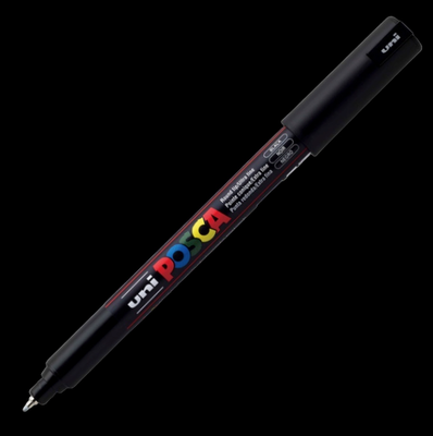 POSCA PC-1MR MARKER STREET ART 4902778089866 BLACK GRAFFITI SKETCH DRAW ARTIST STORE CUSTOM WRITERS TAG SHOP PRO COMASOUND KARTEL CSK ONLINE