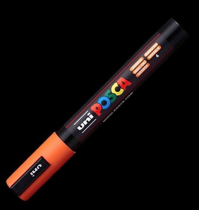 UNI POSCA PC-5M ORANGE MARKER STREET ART GRAFFITI 4902778916193 SKETCH DRAW ARTIST TAG CUSTOM SCHOOL SHOP STORE PRO COMASOUND KARTEL CSK ONLINE