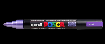 UNI POSCA PC-5M METALLIC VIOLET 4902778113592 MARKER STREET ART GRAFFITI SKETCH DRAW ARTIST TAG SHOP PRO DECORATION SHOP COMASOUND KARTEL CSK ONLINE