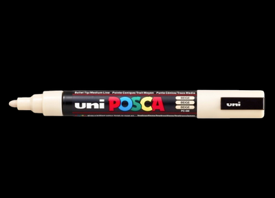UNI POSCA PC-5M BEIGE MARKER 4902778107461 STREET ART GRAFFITI SKETCH DRAW ARTIST DECORATION STORE TAG SHOP PRO WRITER COMASOUND KARTEL CSK ONLINE