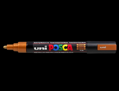 UNI POSCA PC-5M BRONZE 4902778113547 MARKER ART GRAFFITI CUSTOM DIY CANVAS WRITERS SKETCH DRAW ARTIST TAG SHOP PRO COMASOUND KARTEL CSK ONLINE