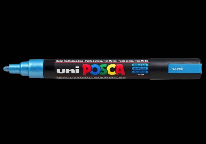 UNI POSCA PC-5M METALLIC BLUE 4902778113554 MARKER STREET ART GRAFFITI CANVAS CUSTOM WRITER STORE DIY  SKETCH DRAW ARTIST TAG SHOP PRO COMASOUND KARTEL CSK ONLINE