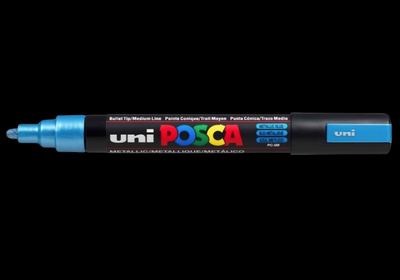 UNI POSCA PC-5M METALLIC BLUE 4902778113554 MARKER STREET ART GRAFFITI CANVAS CUSTOM WRITER STORE DIY SKETCH DRAW ARTIST TAG SHOP PRO COMASOUND KARTEL CSK ONLINE