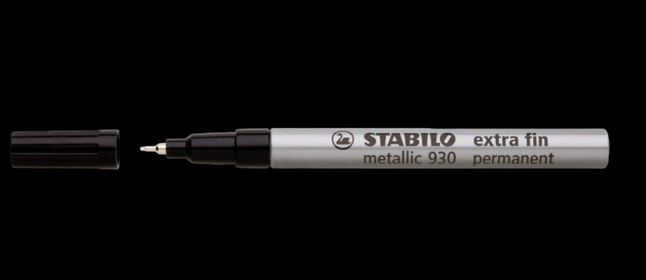 STABILO METALLIC 930  EXTRA FIN 4006381348485 SILVER  MARKER ART GRAFFITI SKETCH CHROM ARTIST DIY CANVAS COMASOUND KARTEL CSK ONLINE