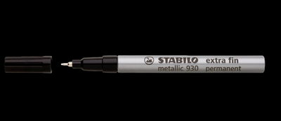 STABILO METALLIC 930  EXTRA FIN 4006381348485 SILVER  MARKER ART GRAFFITI SKETCH CHROM ARTIST DIY CANVAS COMASOUND KARTEL CSK ONLINE