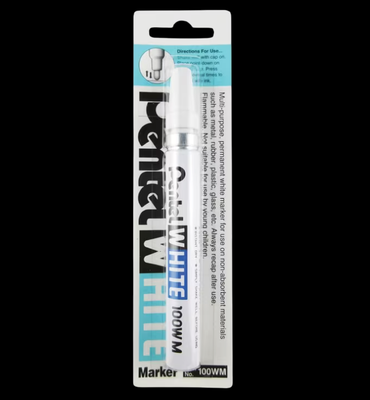 PENTEL WHITE 100W M PAINT MARKER PERMANENT 3474370112231 SET PACK DIY ART HOME MORE  DRAW CD GRAFFITI STICKER COMASOUND KARTEL CSK ONLINE
