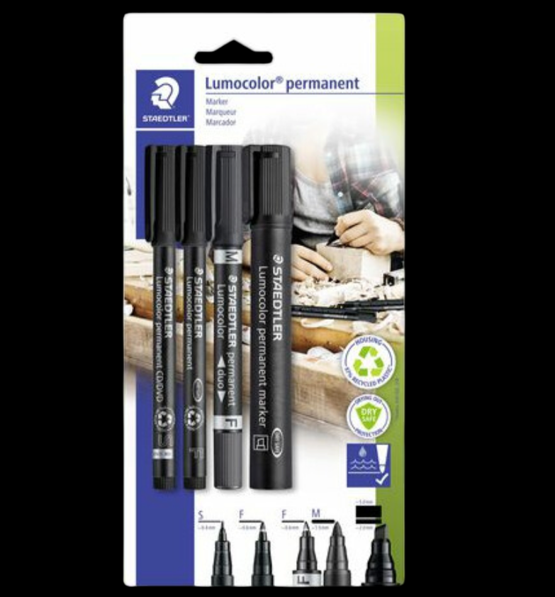 STAEDTLER LUMOCOLOR  PERMANENT MARKER 4007817186152  SET PACK DIY ART HOME MORE  DRAW CD GRAFFITI STICKER COMASOUND KARTEL CSK ONLINE